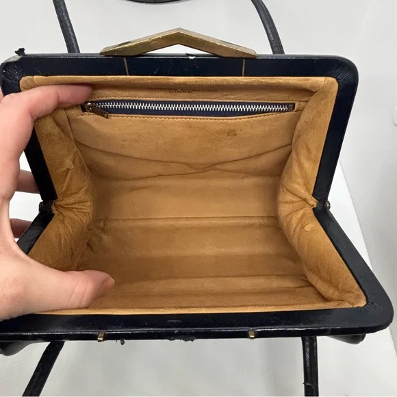 Vintage Mid-Century Top Handle – Navy Blue – OS - Picture 15 of 16